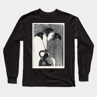 Vrouwelijk naakt achter vaas met aronskelken (1912) Long Sleeve T-Shirt